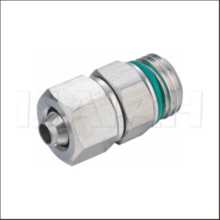 IBC-G-SC / IBC-G-SS manlike draad reguit 304 / 316L vlekvrye staal druk op die pas