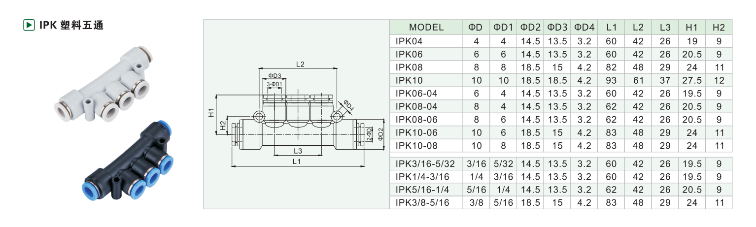 IPK塑料五通